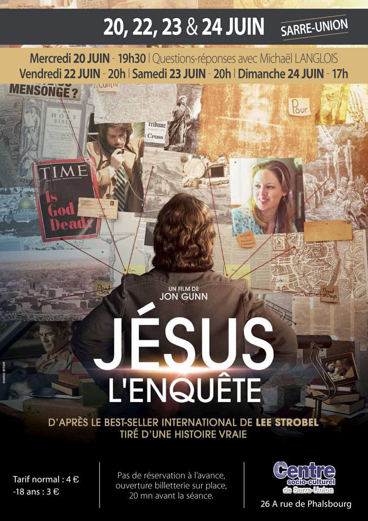 thumbnail of Jésus l’enquête à Sarre-Union avec Michael Langlois le 20 juin 2018 à 19h30