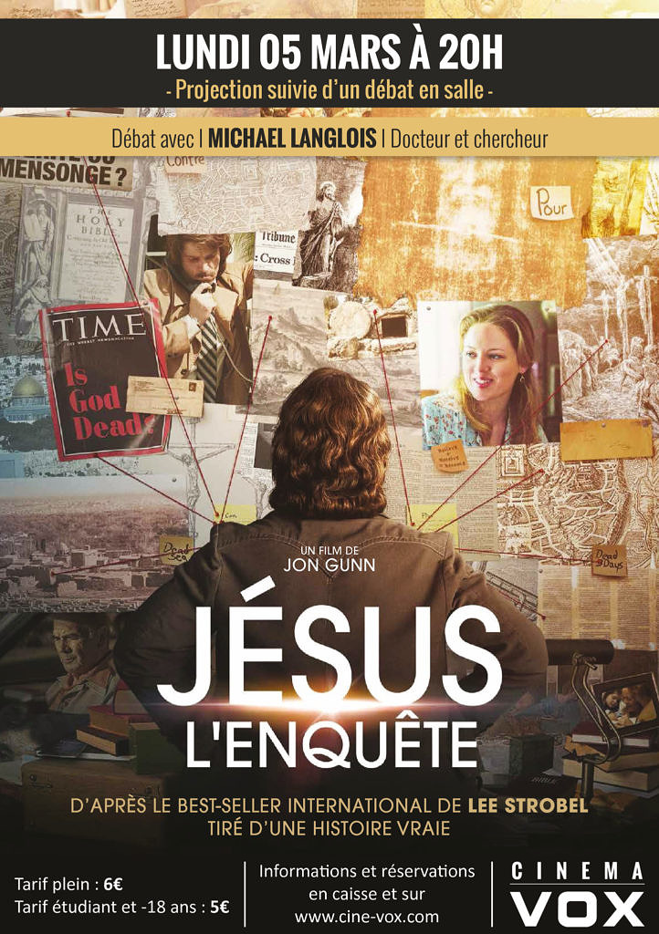 thumbnail of Jésus l’enquête au Cinéma Vox de Strasbourg avec Michael Langlois le 5 mars 2018